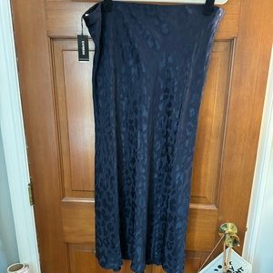Navy leopard skirt